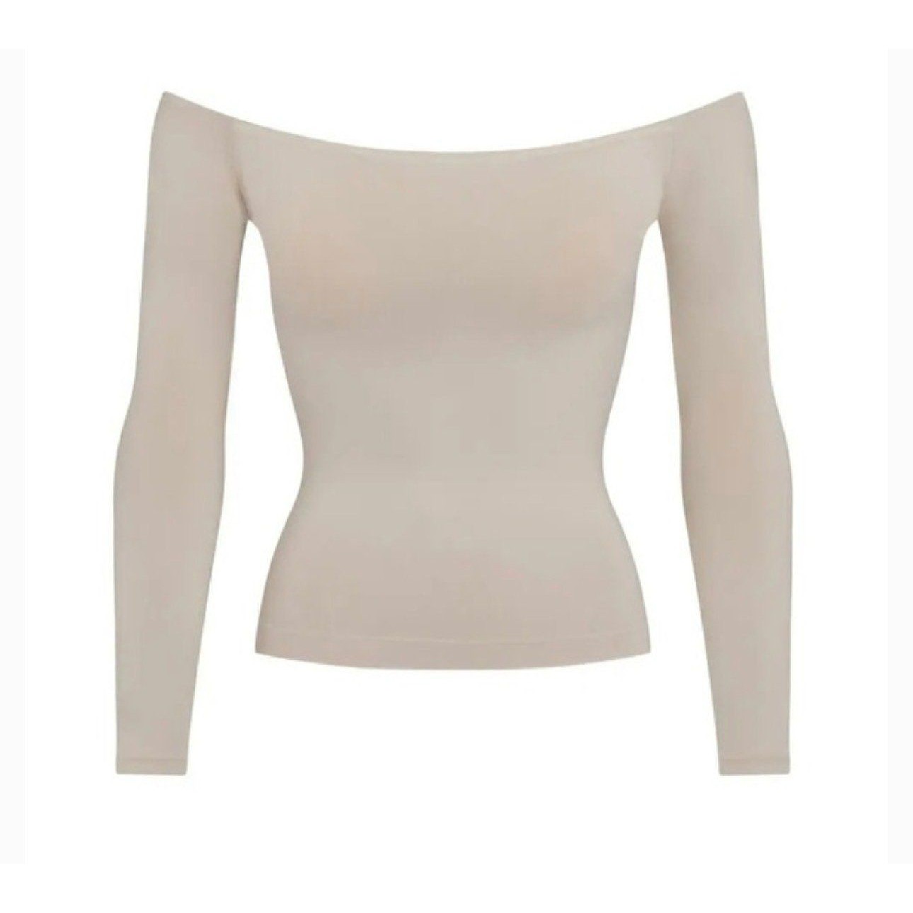 Skims Soft Smoothing Seamless Off The Shoulder Top Stone